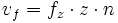 v_f = f_z \cdot z \cdot n